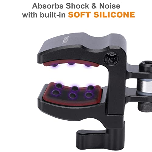 NICEYRIG Shock-proof Shotgun Microphone Holder with 18.5-35 mm Adjustable Clamp, Microphone LED Flashlight Aluminum Holder for Camera, Cage Rig, Tripod - 549 - Image 5