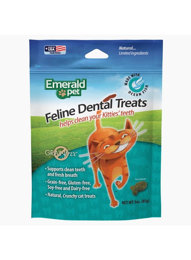 إميرالد بيت مكافآت الأسنان للقطط - مكافآت أسنان لذيذة ومقرمشة للقطط خالية من الحبوب - مكافآت أسنان طبيعية لتنظيف أسنان القطط، وتنقية أنفاسها، وتقليل تراكم البلاك والجير - مكافآت أسماك المحيط، 3 أونصة - Image 1