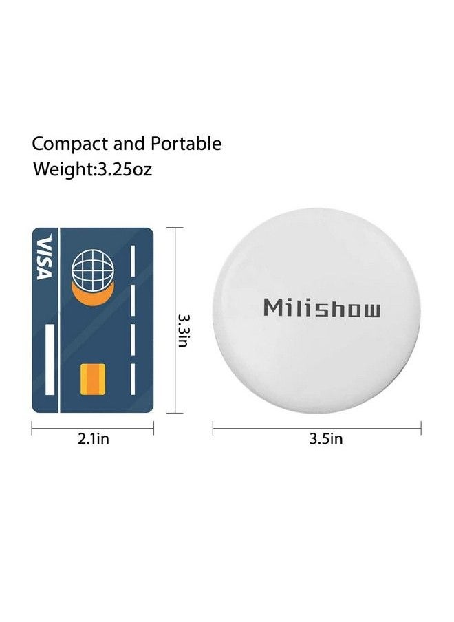 Milishow Compact Mirror With Led Light1X/10X Magnifying Rechargeable Mirror3.5In Pocket Mirror Dimmable Travel Mirror For Pursepockethandheld 2Sided Makeup Mirror (White 1Pack)  - Image 5