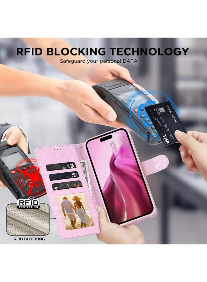 S-TOP Case For iPhone 16 Bronzing Painting RFID Leather Case - Image 5