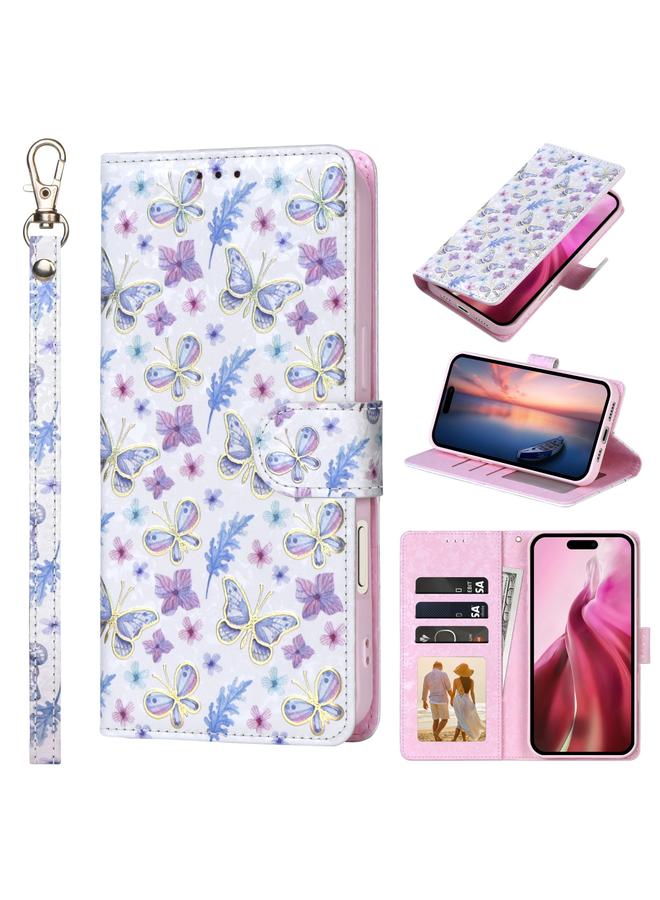 S-TOP Case For iPhone 16 Bronzing Painting RFID Leather Case - Image 1