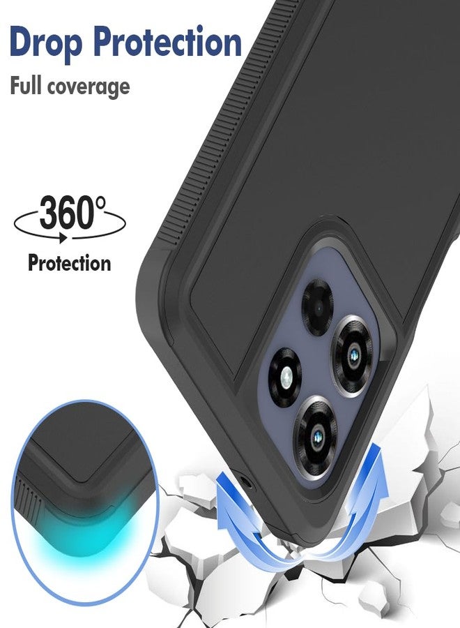 جراب لهاتف Moto G Power 5G 2025، [تم اختباره وفقًا لمعايير عسكرية لمقاومة السقوط] مع واقي شاشة عالي الدقة، غطاء حماية مزدوج الطبقات شديد التحمل للهاتف المحمول، جراب مانع للانزلاق ومقاوم للصدمات لهاتف Motorola G Power 5G 2025 (أسود) - Image 3