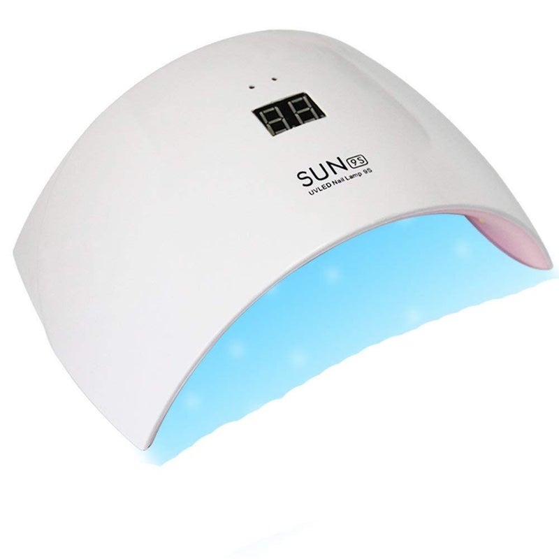 Hausse 24W LED UV Nail Lamp with 99s Timer, Nail Dryer with USB Port Electricity Supply, LCD Display Screen, Automatic Sensor