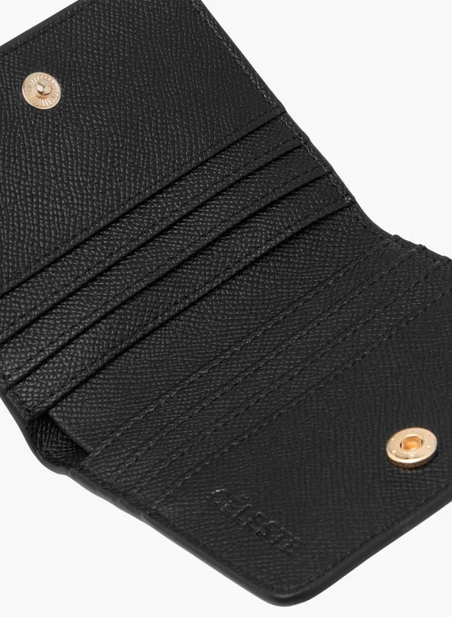 Celeste Women Textured Wallet with Button Closure