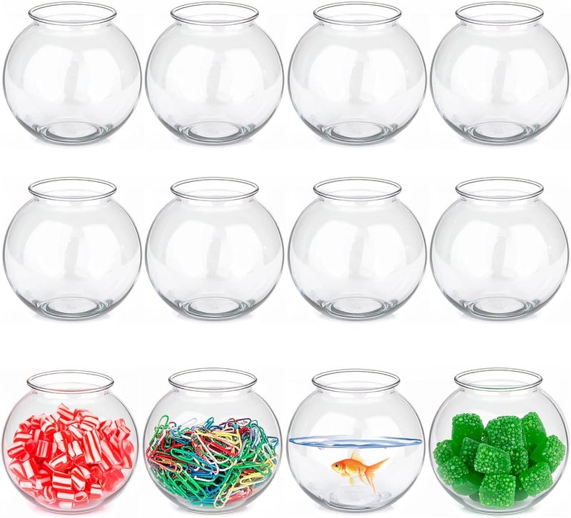 JoyServe 16 Oz Plastic Fish Bowl (48 Pack) 4 Inch Heavy Duty Plastic Ivy Bowls, for Candy, Carnival Games, Prizes, Centerpieces and Party Decoration Supplies, BPA-Free - Image 1