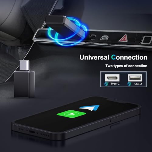 PWAYTEK Wireless CarPlay and Android Auto Adapter, 2-in-1 Mini USB Dongle, Convert Wired CarPlay to Wireless, Fast & Stable Connection for iPhone iOS 10+ and Android 11+ - Image 4