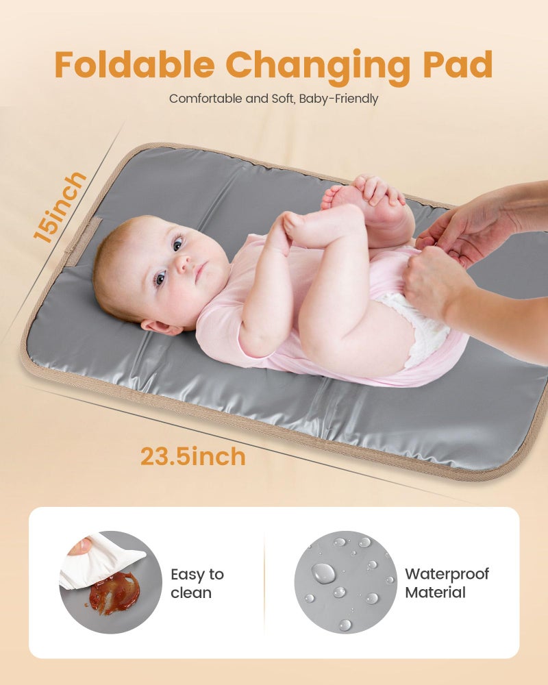 Lovevook حقيبة حفاضات LOVEVOOK توت بوفير، حقيبة حفاضات للأطفال بسعة كبيرة، حقيبة سفر لحفاضات مع وسادة تغيير، حقيبة مستشفى وصالة رياضية - Image 5