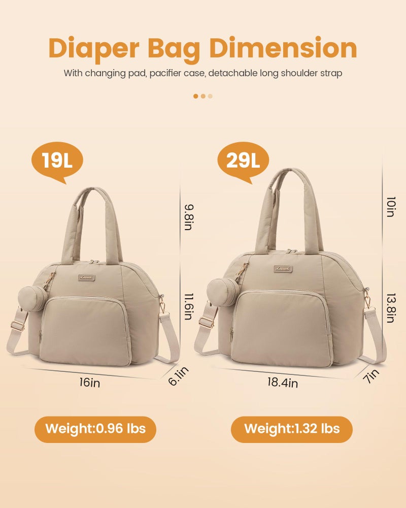 Lovevook حقيبة حفاضات LOVEVOOK توت بوفير، حقيبة حفاضات للأطفال بسعة كبيرة، حقيبة سفر لحفاضات مع وسادة تغيير، حقيبة مستشفى وصالة رياضية - Image 4
