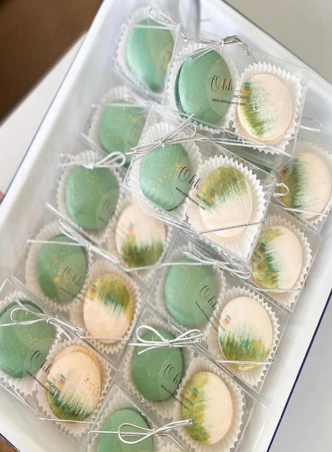 XINHPKGG 35pcs Clear Macaron Boxes for 2 Chocolate Covered Orec Boxes 4.17" x 2.17" x 1.38" Clear Favor Box Treat Pastry Box for Christmas Birthday Wedding - Image 5