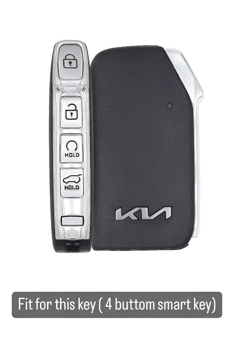 LivTee Premium Metal Key Cover for Kia Seltos 2024/2023 Facelift HTX, Carens X Line, Sonet Facelift-4 Button Smart Key (Kia) - Image 5