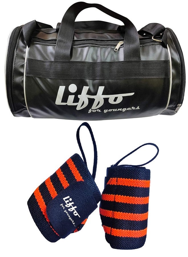 Liffo® Gym Bag Duffel Bag with Wrist Supporter Band for Men & Women Gym Daily Usage Combo Set - Image 1