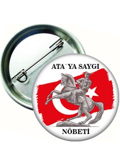 Hediye Panayırı Gift Fair 20 Respect to Ancestors Ataturk Badges (Size: 44 Mm) 