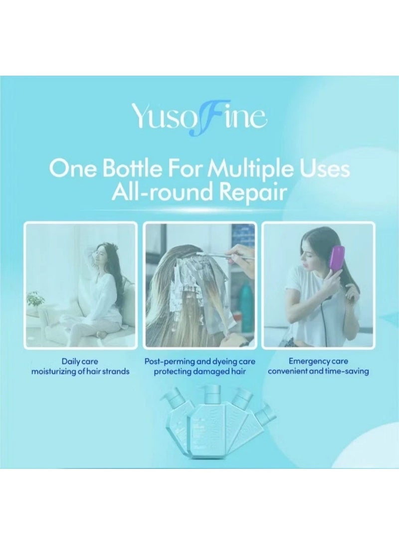 YusoFine Professional Hair Repair Treatment with Moisture-Locking Benefits Restore vitality to damaged hair with a deeply nourishing treatment. The lightweight formula locks in moisture, improves manageability, strengthens hair fibers, reduces tangles, and helps achieve healthier-looking, silky hair. - Image 4