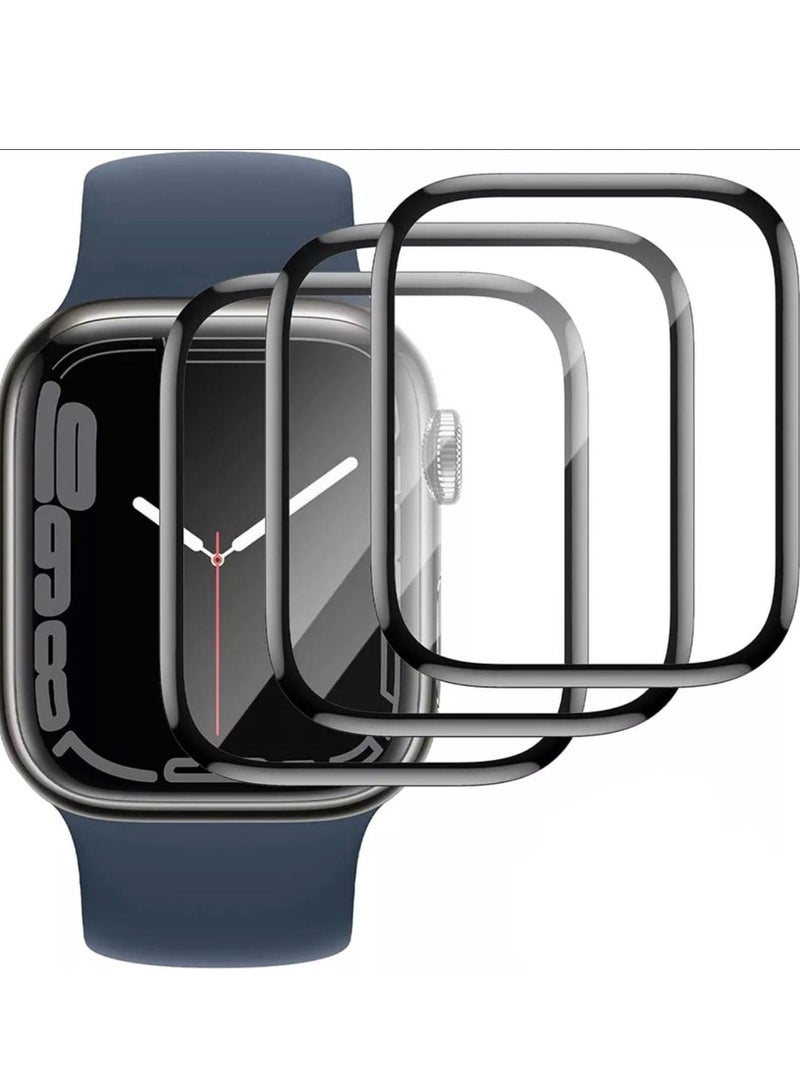 3 قطع من النانو الشفاف الصلب لحماية شاشة ساعة ابل الاصدار 8 مقاس 45mm - Image 1