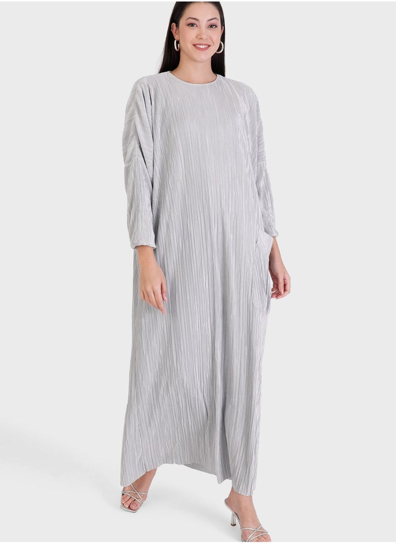 Refka by modanisa - Crew Neck Pocket Detail Dress - Image 1