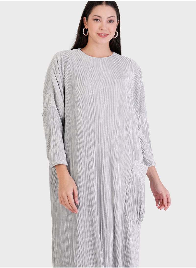Refka by modanisa - Crew Neck Pocket Detail Dress - Image 1