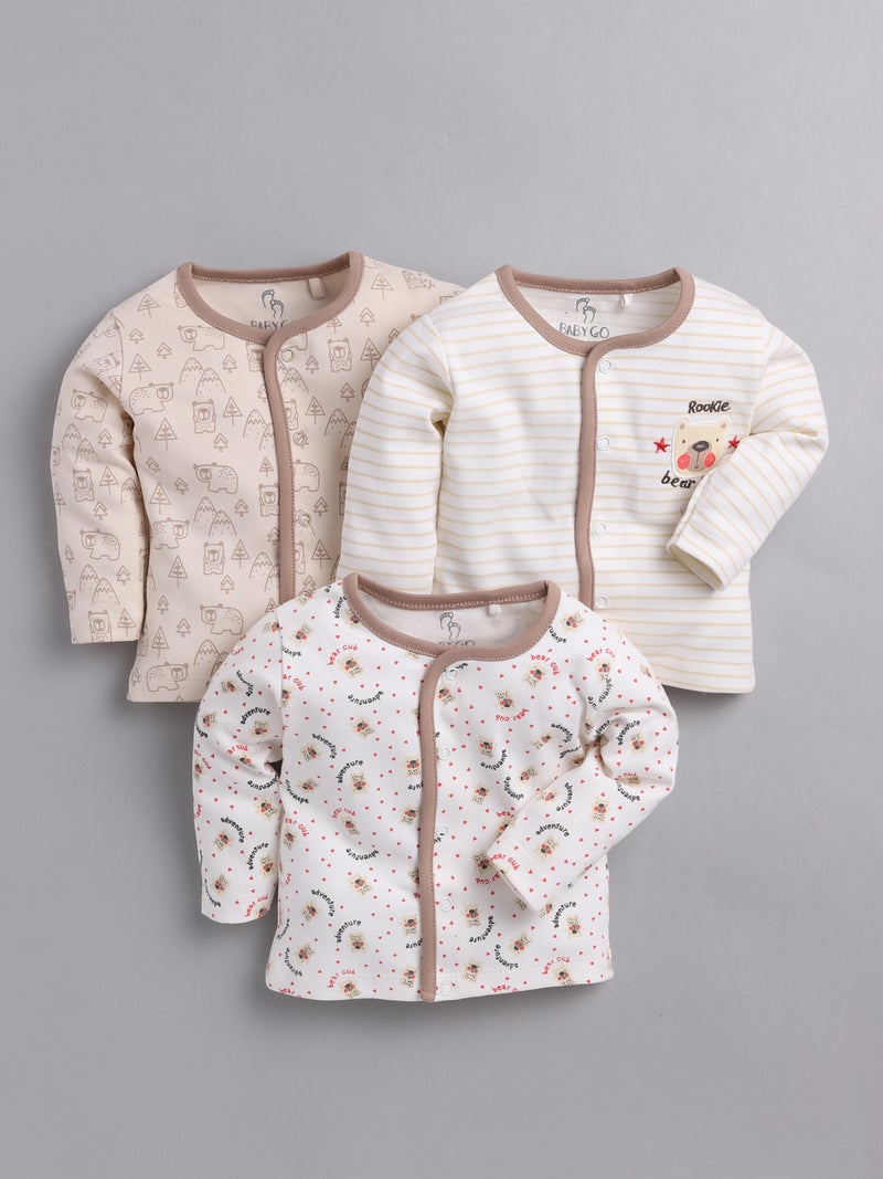 BABY GO Full Sleeve Clothing Set for Baby Boys & Girls | Baby T-Shirts|Pack of 3 - Image 1