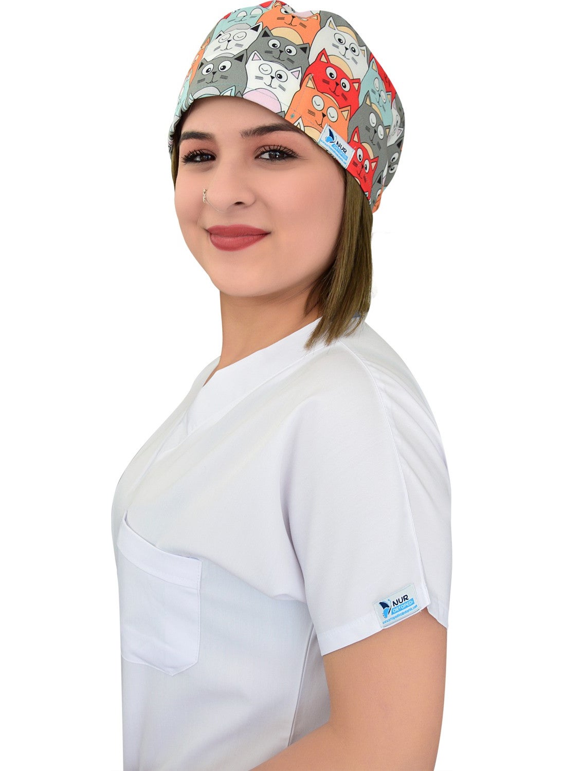 Nur Ortopedi Orange Cats Doctor Nurse Hospital Medical Surgical Cap  - Image 1