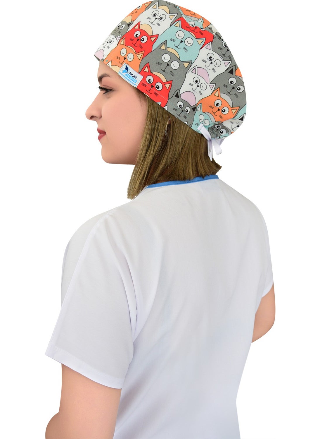 Nur Ortopedi Orange Cats Doctor Nurse Hospital Medical Surgical Cap  - Image 4