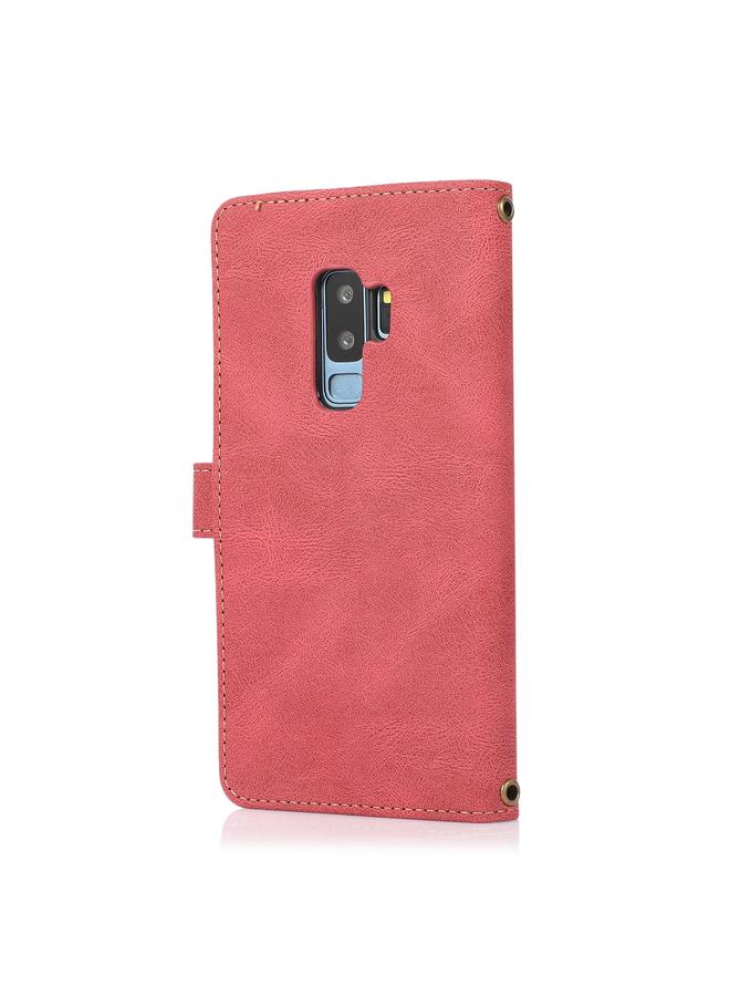 اس-توب جراب لهاتف Samsung Galaxy S9+ مصنوع من جلد البولي يوريثان الحراري مع حامل وفتحة للبطاقات ومحفظة وحبل تثبيت - Image 3