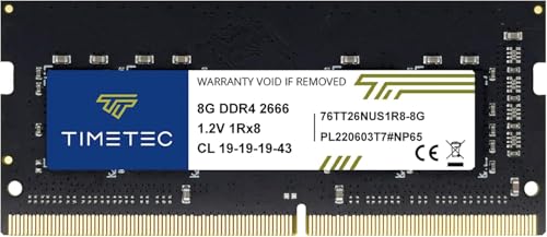 Timetec 8GB DDR4 2666MHz PC42666V PC421300 SODIMM Laptop RAM 260Pin 12V CL19 NonECC Unbuffered Memory Module for Laptop Notebook Mini PC AllinOne - Image 1