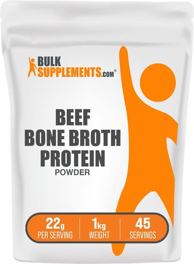 BulkSupplements.com Beef Bone Broth Protein Powder - Bovine Bone Broth Protein, Lactose Free Protein Powder - Dairy Free & Gluten Free, 22g per Serving, 1kg (2.2 lbs) (Pack of 1) - Image 1