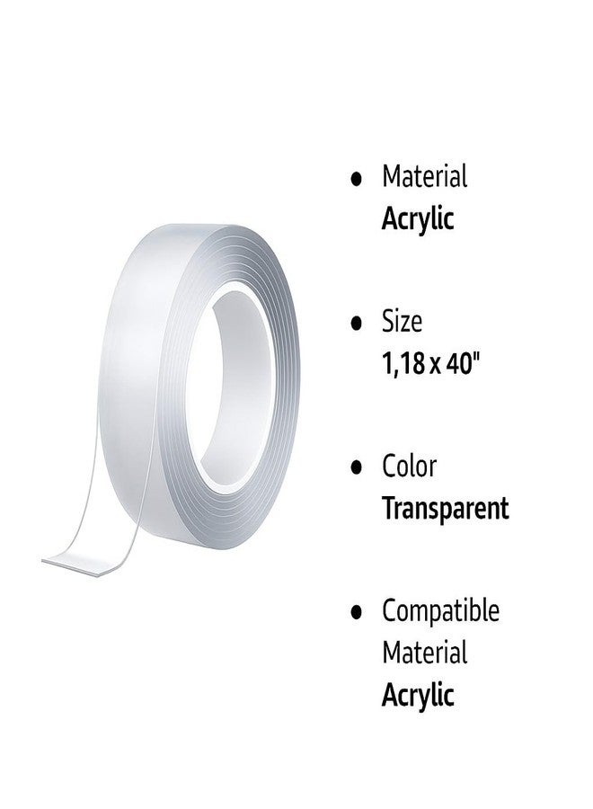 BLACK PANDA Store Multipurpose Nano Double Sided Tape | Transparent Reusable Gel Grip Tape | Heavy Duty Traceless Wall Mounting Adhesive Tape for Home Office Kitchen (Washable & Removable - 3M x 3CM) - Image 2