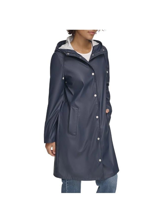 Levi's Women's Classic Hooded Rain Parka, Navy, L - Image 3