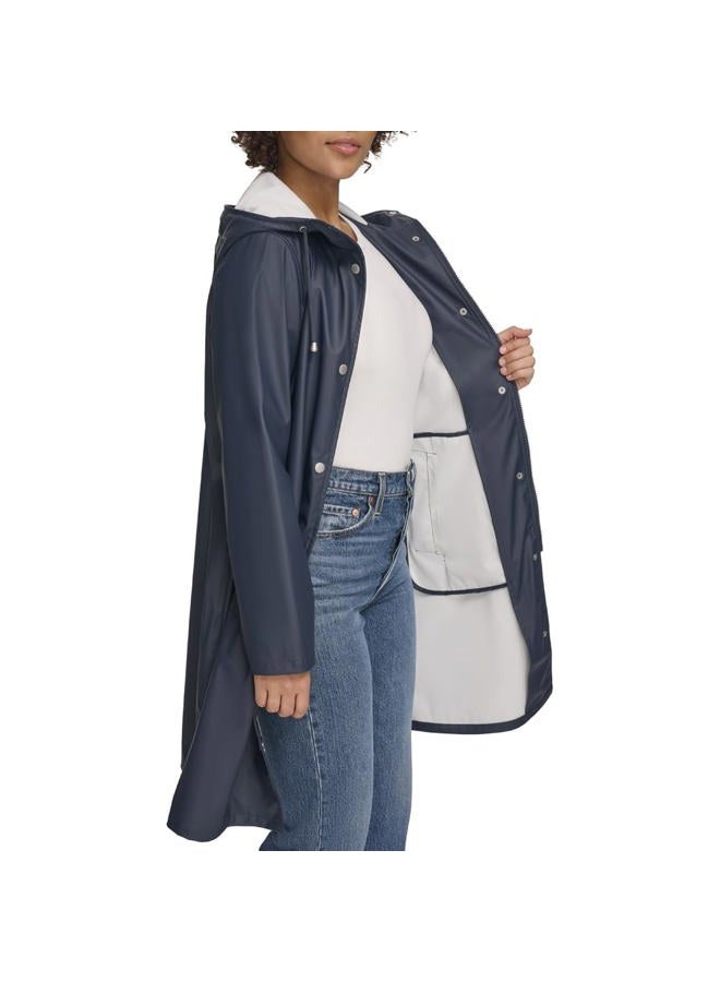 Levi's Women's Classic Hooded Rain Parka, Navy, L - Image 2