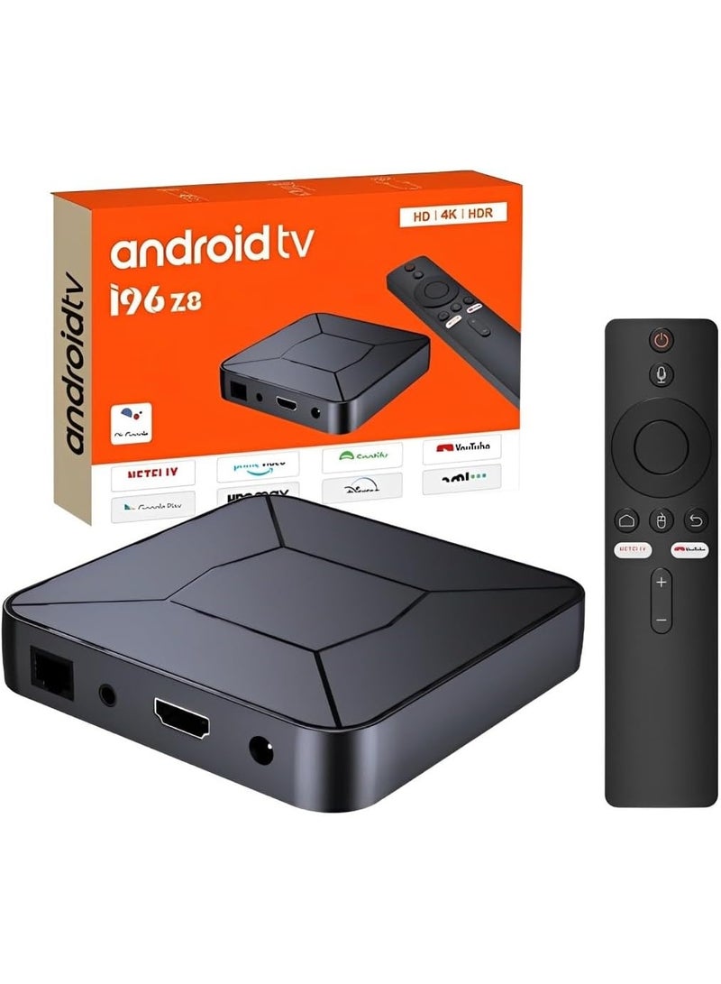 تي في صندوق تلفزيون يعمل بنظام Android، صندوق تلفزيون يعمل بنظام Android 13.0 مع ذاكرة وصول عشوائي (RAM) سعة 2 جيجابايت وذاكرة قراءة فقط (ROM) سعة 16 جيجابايت، يدعم وسائط 4K Ultra HD، صندوق تلفزيون Google Android رباعي النواة يدعم 2.4G/5G واي فاي وكابل LAN مع جهاز تحكم عن بعد بتقنية Bluetooth، يدعم Chromecast - Image 1