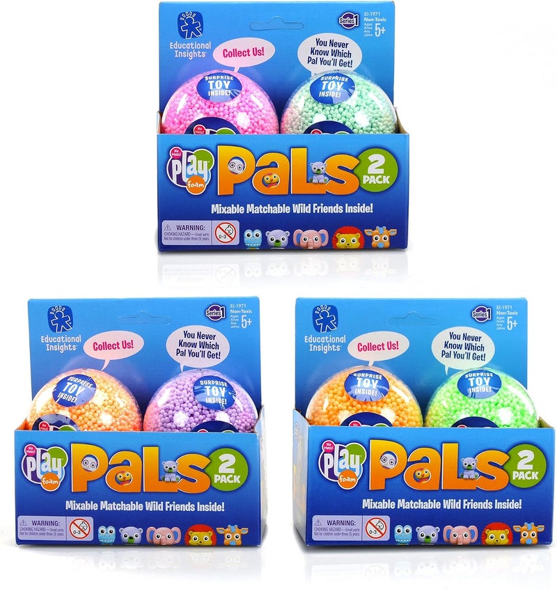 إديوكيشنال إنسايتس Educational Insights Playfoam Pals Wild Friends 6-Pack، لعبة فيدجيت، لعبة حسية، هدية للأولاد والبنات، الأعمار 5+ - Image 3