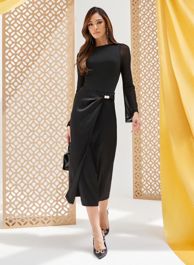 ستايلي تنورة ميدي - بتفاصيل عقدة صلبة - Image 2