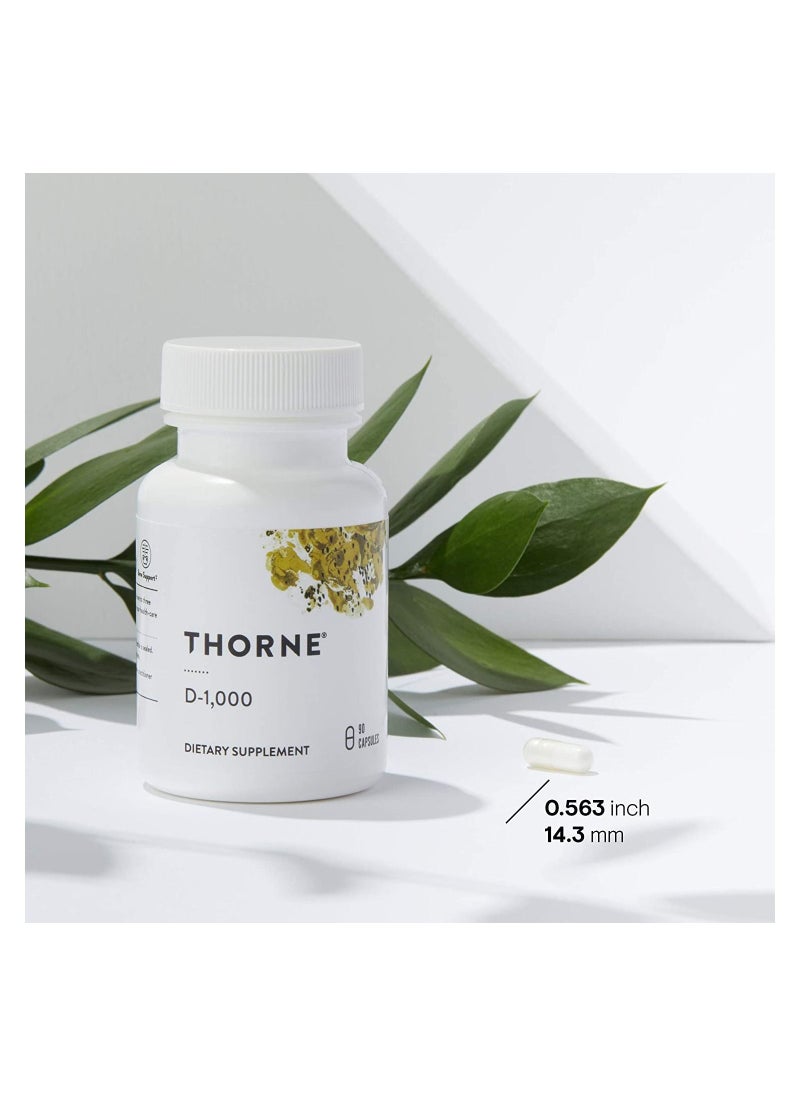 Thorne - Thorne Research - Vitamin D-1000 - Vitamin D3 Supplement (1,000 Iu) For Healthy Bones And Muscles - 90 Capsules - Image 1