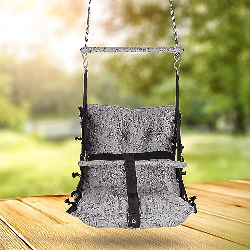 Sprointal Swing For Kids, Baby Swing Chair Cotton Children Folding And Washable 1-5 Years Swing With Safety Belt,Home And Garden Jhula For Babies |Swing For Kids|Hanging Cradle (Grey) - 45.5 Cm - Image 5
