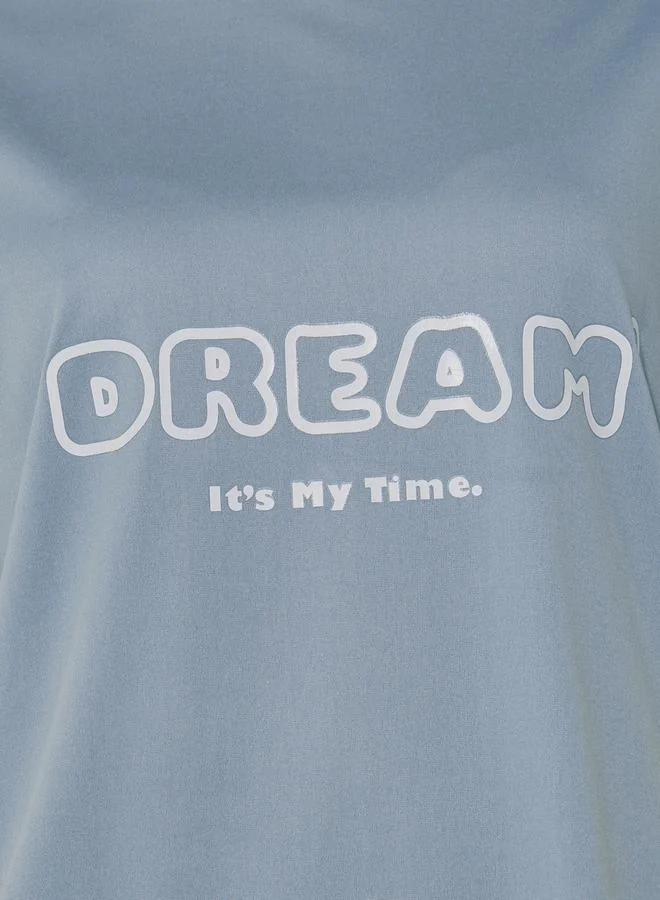 تايك تو Graphic Tee and Shorts Pajama Short Set