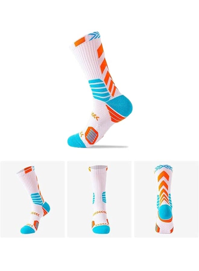 كيلا جوارب كرة السلة للرجال للرجال جورب قطني ضاغط للرجال جوارب رياضية سميكة مبطنة رياضية خفيفة الوزن وقابلة للتنفس 5 أزواج - Image 2