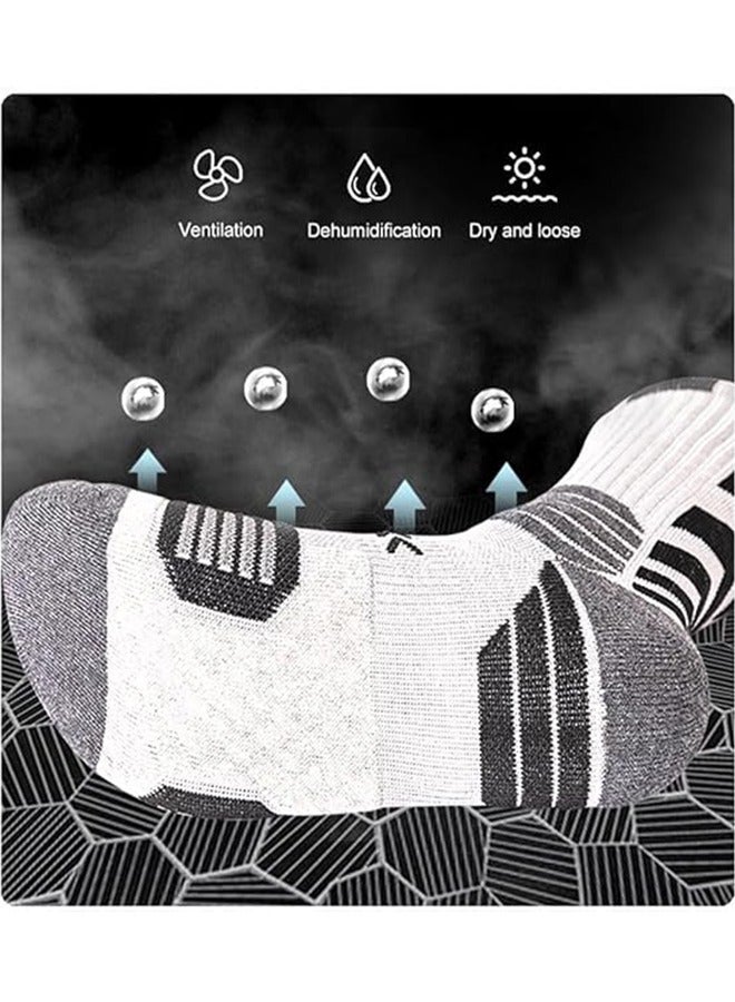 كيلا جوارب كرة السلة للرجال للرجال جورب قطني ضاغط للرجال جوارب رياضية سميكة مبطنة رياضية خفيفة الوزن وقابلة للتنفس 5 أزواج - Image 5