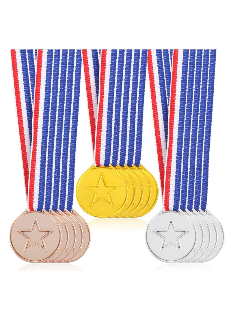 Excefore Winner Medals, 36 Pcs Plastic Gold Medals Silver Medals and Bronze Medals for Kids Sports Award, Games Competition, Talent Show, Spelling Bee, Gymnastic Party Favors, and Decorations  - Image 1