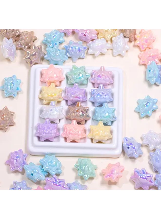 Mixed Color Acrylic Macaron Beads For DIY Jewelry Phone Charm Keychain Crafts 10Pcs - Image 2