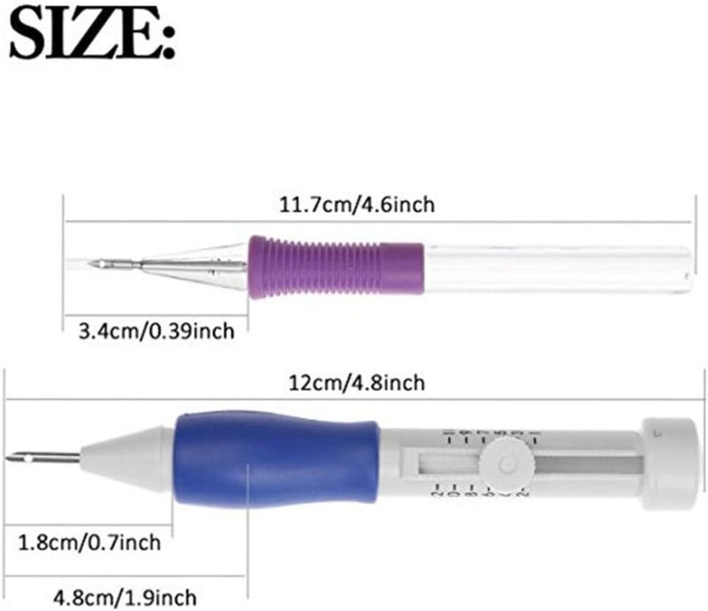comfrt Punch Needle Embroidery Kit Magic Embroidery Pen Punch Needle Set with Threads Embroidery Tools 136pcs - Image 2