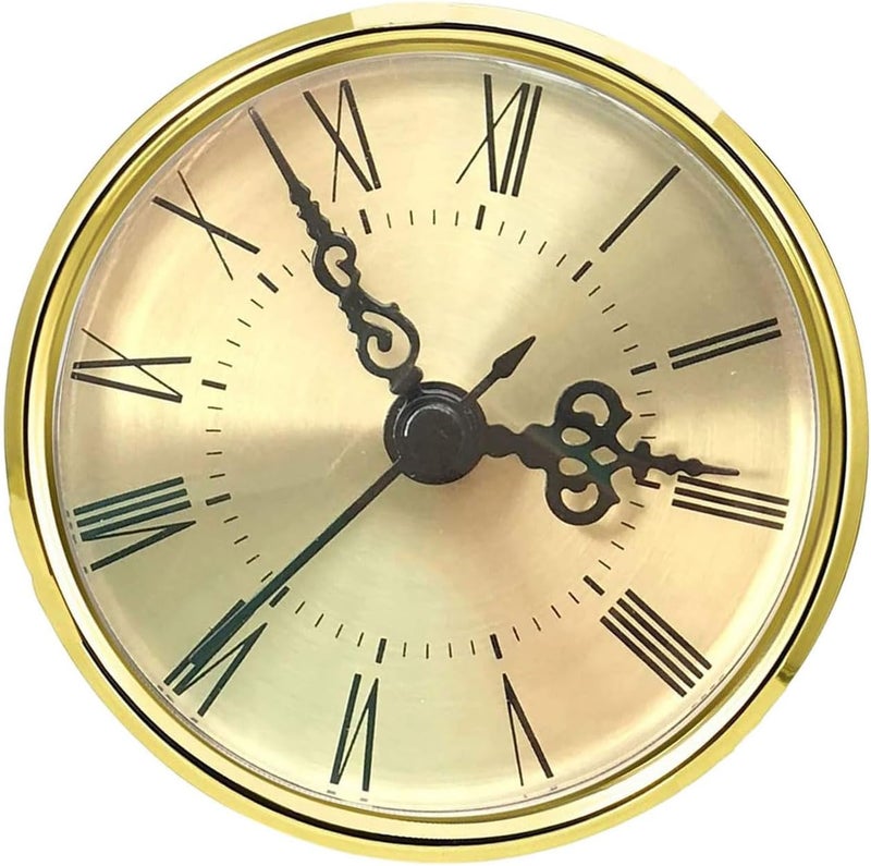 70mm Round Gold Tones Quartzs Clock Mechanism Metal Face Black Hands for Home Decoration and Art Projects Recessed Clock Mechanism - Image 5