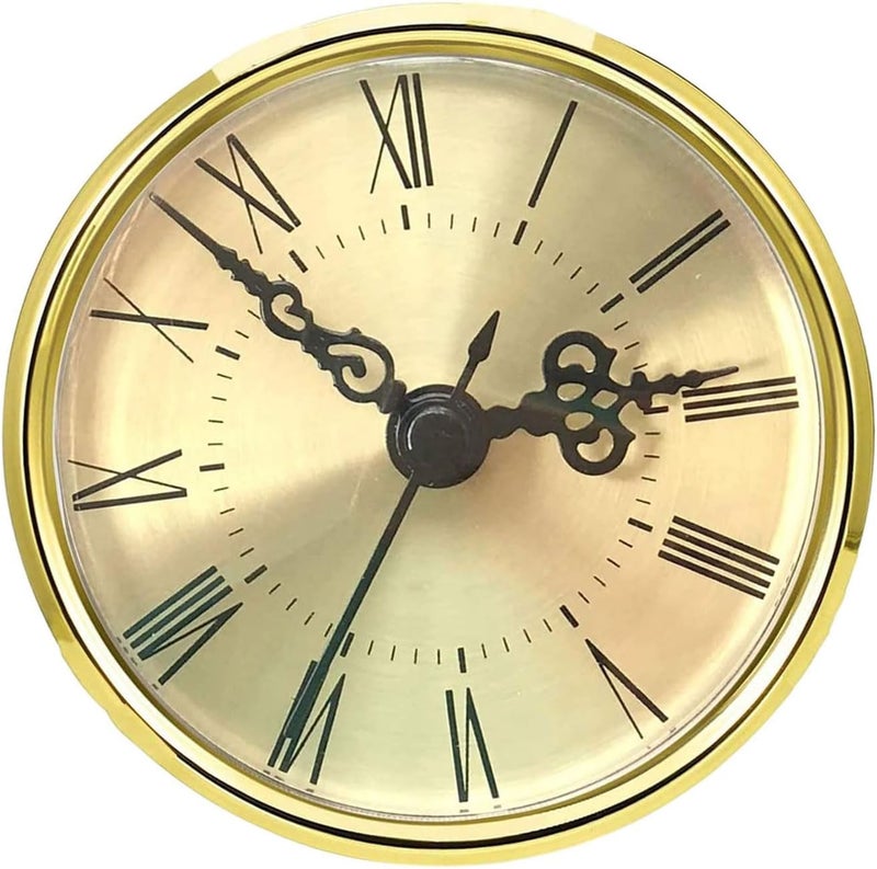 70mm Round Gold Tones Quartzs Clock Mechanism Metal Face Black Hands for Home Decoration and Art Projects Recessed Clock Mechanism - Image 4
