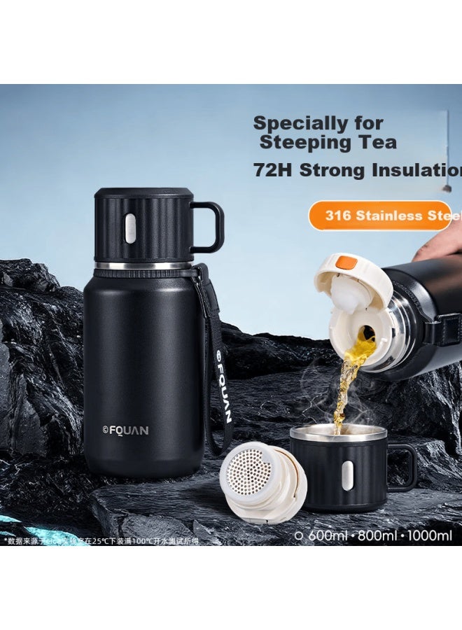 Cica Large Capacity Insulated Water Bottle Men's 316 Stainless Steel Tea Separation Tea Infuser Cup For Students - Image 5