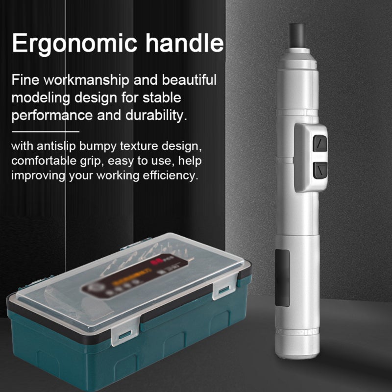 Electric Screwdriver Set 12pcs Multicolor - Cordless Rechargeable Type-C Ergonomic Antislip Handle Mini Screwdriver Kit for Household Use - Image 5