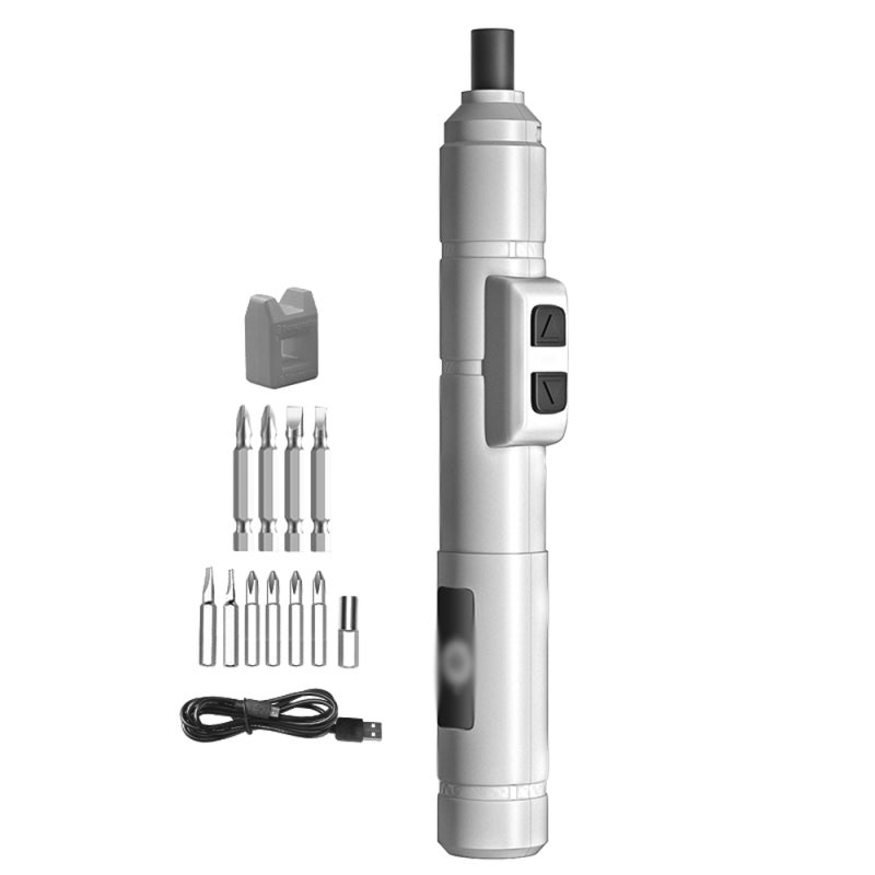 Electric Screwdriver Set 12pcs Multicolor - Cordless Rechargeable Type-C Ergonomic Antislip Handle Mini Screwdriver Kit for Household Use - Image 1