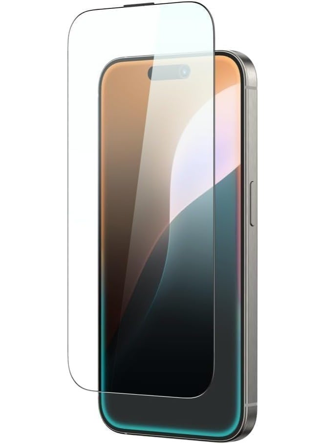 Glass Screen Protector with Anti-Dust Filter Compatible with iPhone 17 – HD Transparency – No Black Frame – Supports Fingerprint Unlock - Image 3