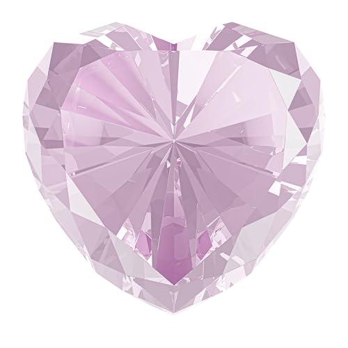 Qianwei Pink Crystal Diamonds Paper Weights with Gift Box, 80mm Hot Pink Heart Shape Real Crystal Diamond Glass Gems Paperweight, Big Diamonds Birthday Anniversary for Women Her Valentine's Day Gifts - Image 1