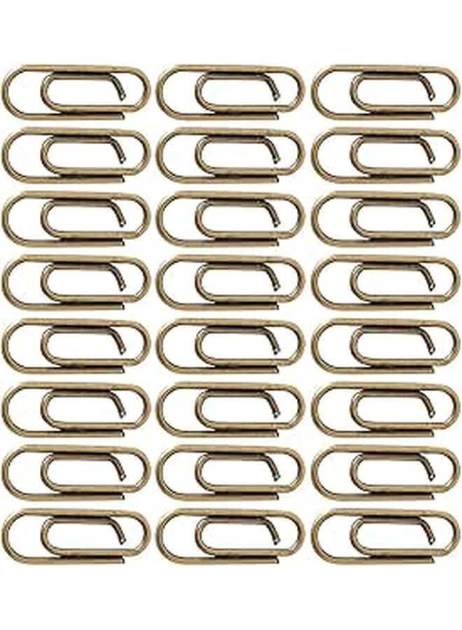 Antique Bronze Mini Metal Paper Clips 100Pcs Multipurpose Office School Supplies - Image 1