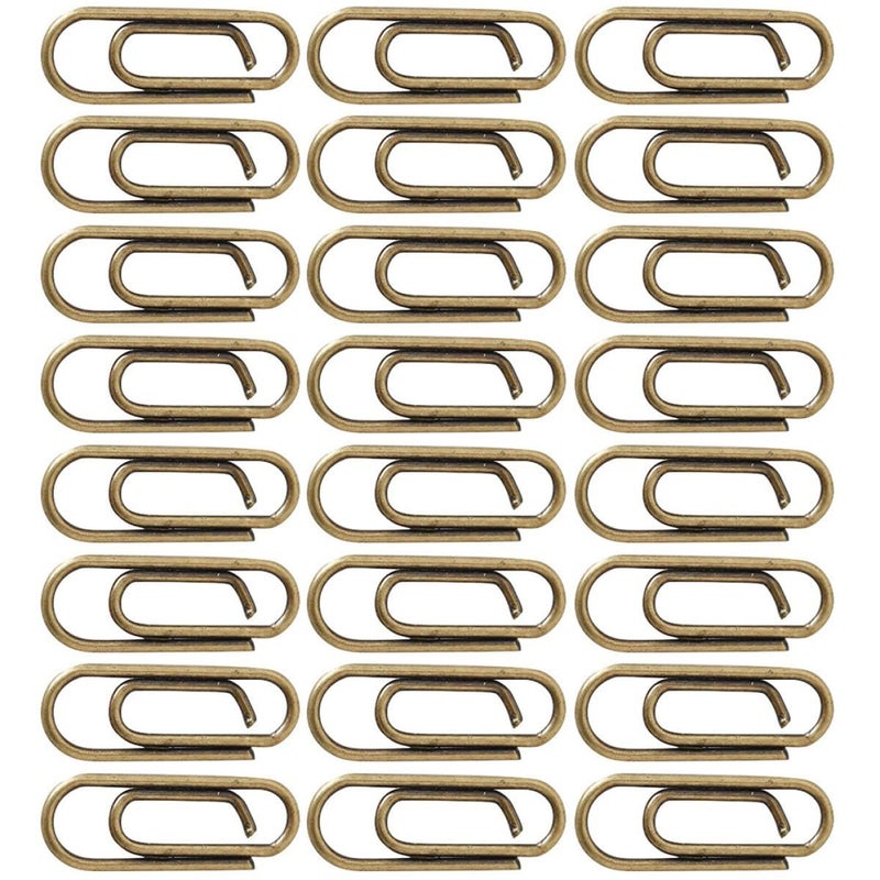 Antique Bronze Mini Metal Paper Clips 100Pcs Multipurpose Office School Supplies - Image 2