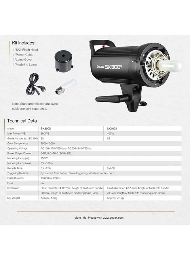 جودوكس - Godox SK400II 400Ws استوديو الصور ستروب فلاش Monolight ضوء - Image 1